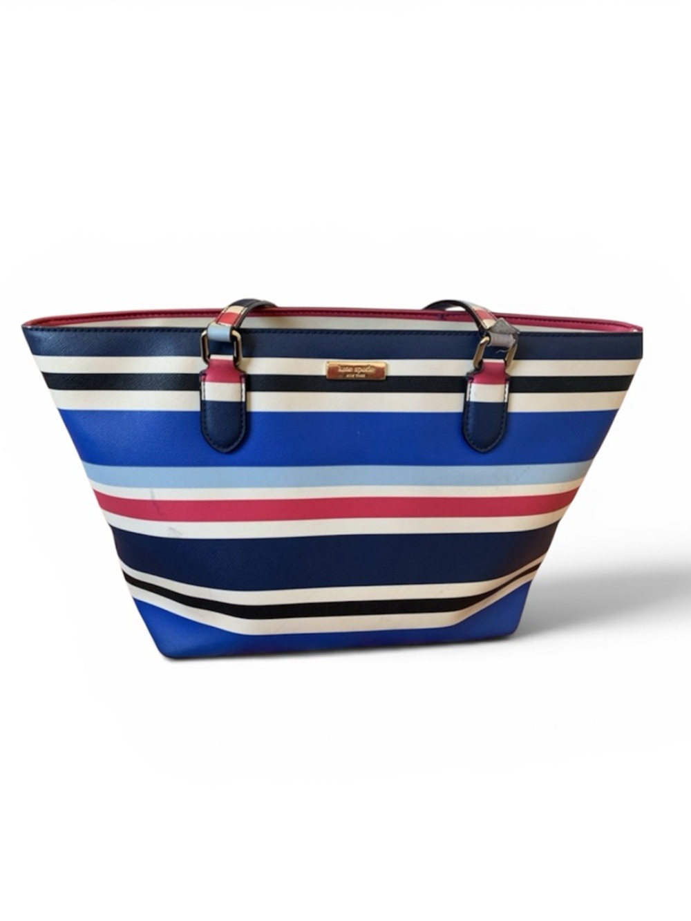 kate spade Striped Tote in Navy, Blue & Pink - Picture 1 of 8